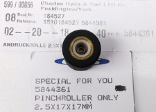 CHS 5844361 Pinch Roller 2.5mm x 17mm x 17mm NEW Old Stock
