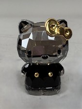 Swarovski Crystal Figurine RARE "Hello Kitty Black with Gold Bow" MIB