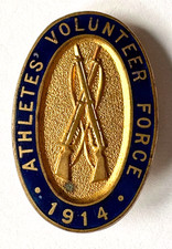 Medal / Badge - 1WW War Service Badge Athlete's Volunteer Force 1914