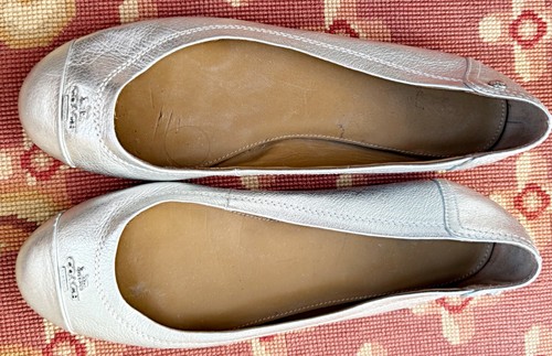 Coach silver ballerina shoes - coach,