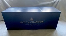 Moet & Chandon Champagne Large, Black Wooden, Empty Hinged Box. Be Fabulous
