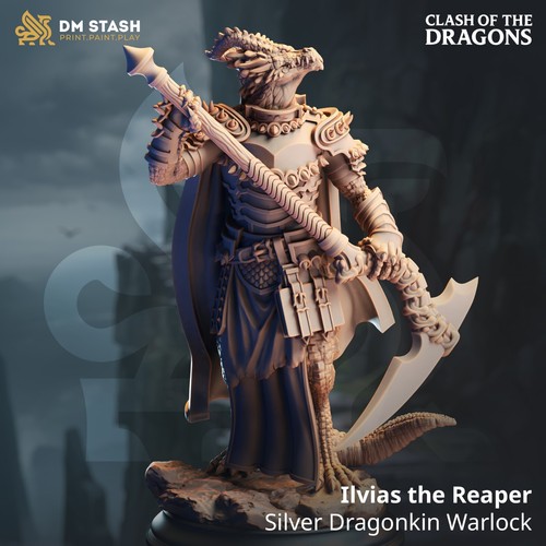 Male dragonborn warlock - male,