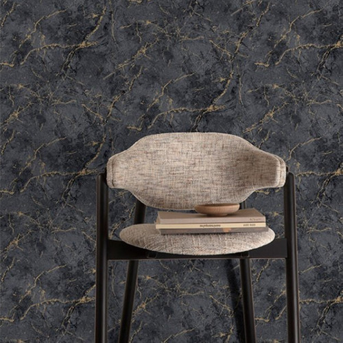 Black gold marble wallpaper - black,