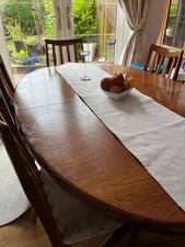 g-plan fresco dining room table and 6 chairs (2 carvers)