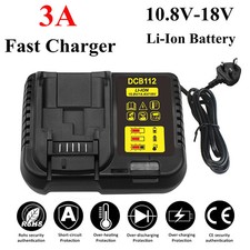 Battery Charger Replace for Dewalt DCB112 10.8V-18V DCB182 DCB200 DCB184 DCB180.