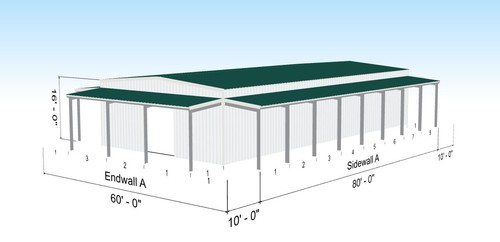 40x80 steel building - 40x80, duroform