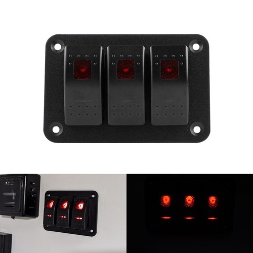 Gang red led light rocker - 3,