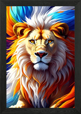 lion head Framed Wall Art