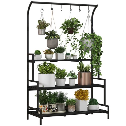 Outsunny tiered plant rack - tiered,