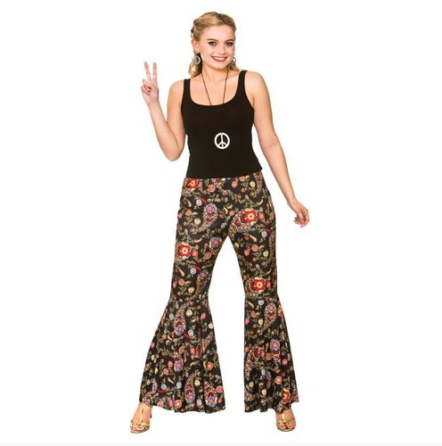 Flower power hippie pants - flower,