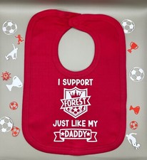 Nottingham Forest FC Football/Soccer Personalised Baby Bib/Dribble Bib FREE P&P