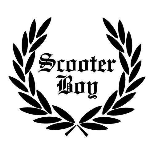 Scooter boy laurel sticker - scooter,