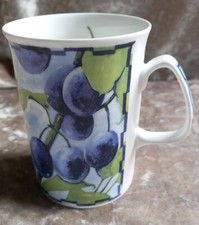 Rose of England Fruit Mug Damson Plum on Tree Fine Bone China vgc Purple Fruit 