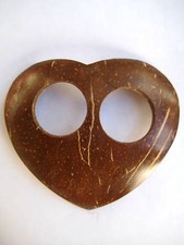 Hawaiian Hand Made Coconut Sarong Dress Pareo Buckle Clip ~ HEART ( QTY 3 )