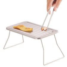 Foldable Titanium Camping Tabletop Grill Ideal for Campfire and BBQ Parties