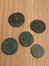 5 X Not Researched ROMAN COINS. Straight from the ground. Not cleaned