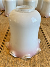 Vintage frosted etched - etched, white