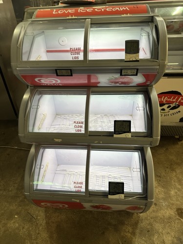 Triple deck ice cream display - triple,