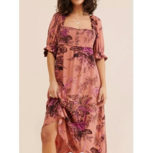 Anthropologie smocked midi - by,