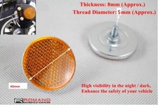 Pair 40mm Round Amber