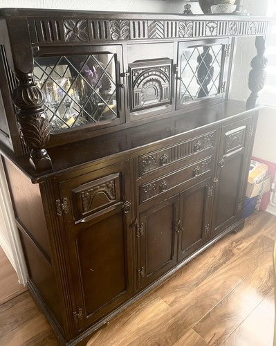 Oak court cupboard hand - court,