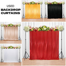1pc Used Polyester Backdrop Curtains Photography Party Stage Background Drapes