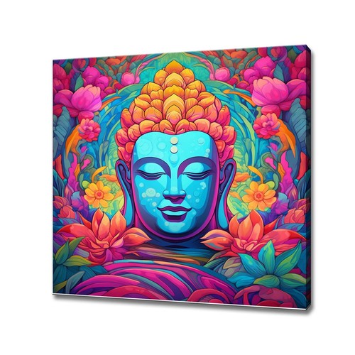 Buddha lotus flower canvas - flower, |