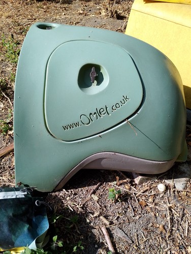 Green sturdy plastic chicken