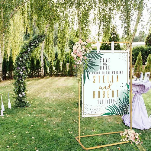 Metal wedding sign stand - metal,