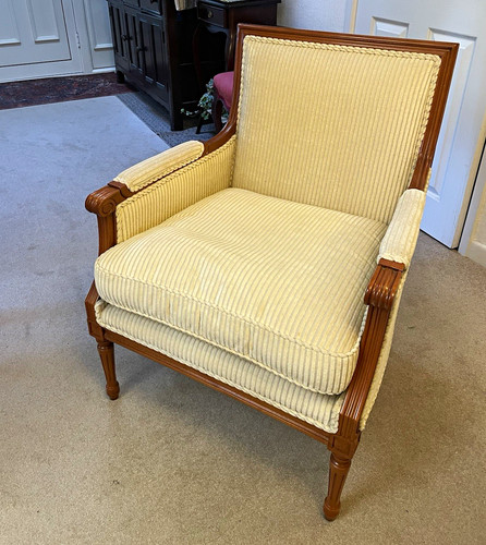 Beige striped upholstered - striped,
