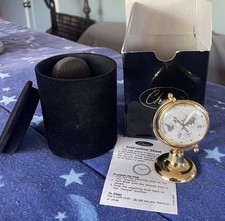 New Chass Quartz Miniature World Globe Map Desk Clock Pedestal Not Tested