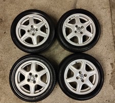 VW BBS Solitude 15" Alloy Wheels & (Scrap) tyres Golf Polo 4x100 BMW E30
