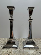 Pair Sterling Silver Candlesticks Hallmark B. G & Co. 1936 (See Desc. & Photos)