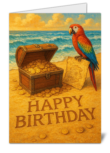 Pirate treasure birthday - treasure,