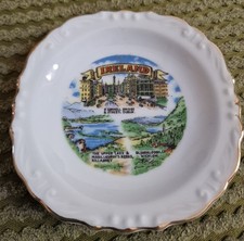 Vintage Ireland Small Souvenir Collector Plate, 4" Trinket Dish Artpro Creation