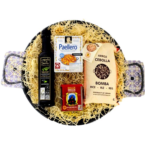 Spanish paella hamper set with - paella,