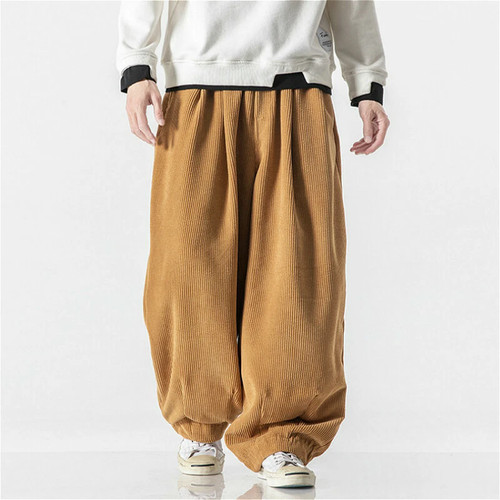 Men baggy corduroy pants kung - corduroy,