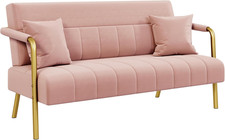 Velvet Fabric Loveseat Stylish