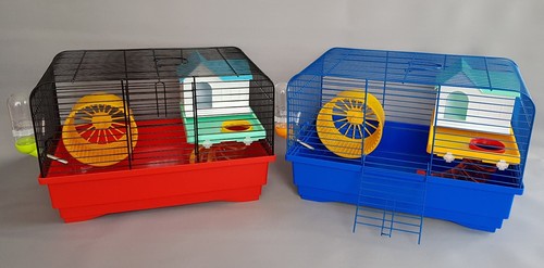 Hamster cage with - hamster, tube