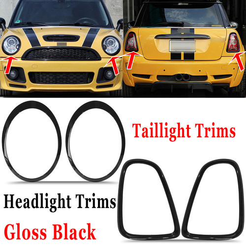 Gloss black kit headlight - kit,