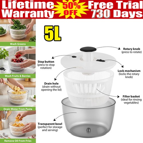 Large salad spinner - salad,