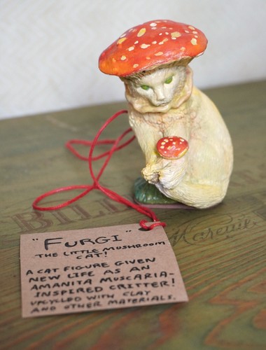 Mushroom cat kitty myco - mushroom, art