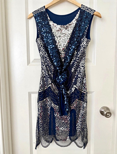 Ladies navy silver - &,