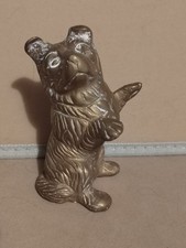 Vintage Brass Statue Of A Dog