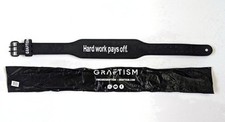 Leather Weight lifting Belt  Bodybuilding & Training Graftism Brand New with bag