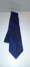 Gucci Mens Silk Vintage Tie Navy Muted Blue Striped Silk Neck Tie