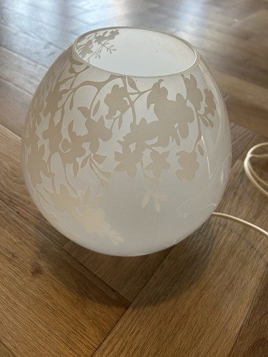 Large white frosted ikea - white,