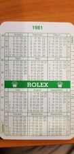 Rolex calendar green card