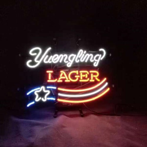 Yuengling beer with star neon - with,