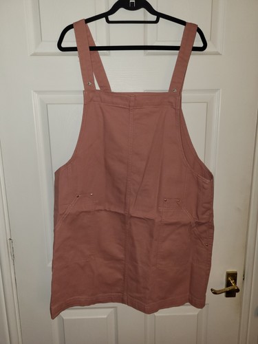 Denim pinafore dress pink - denim,